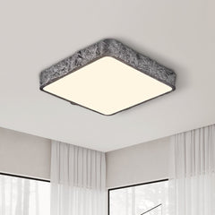 LED Nordic Stone Rock Design Square Flush Mount