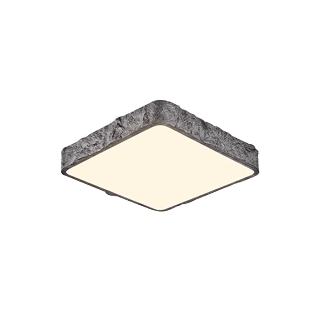 LED Nordic Stone Rock Design Square Flush Mount