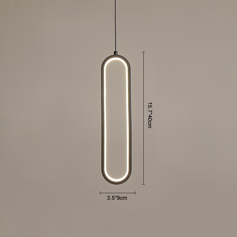 LED Oval Ring Pendant Light