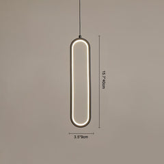 LED Oval Ring Pendant Light