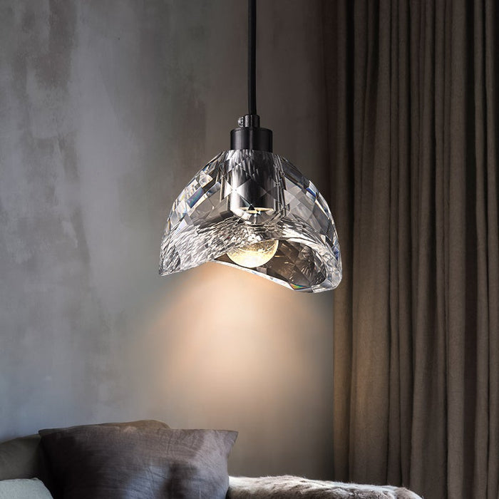 LED Pendant Light in Glass Bowl Shade