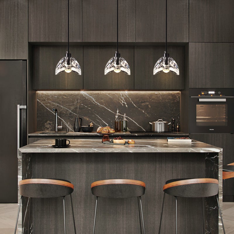 LED Pendant Light in Glass Bowl Shade