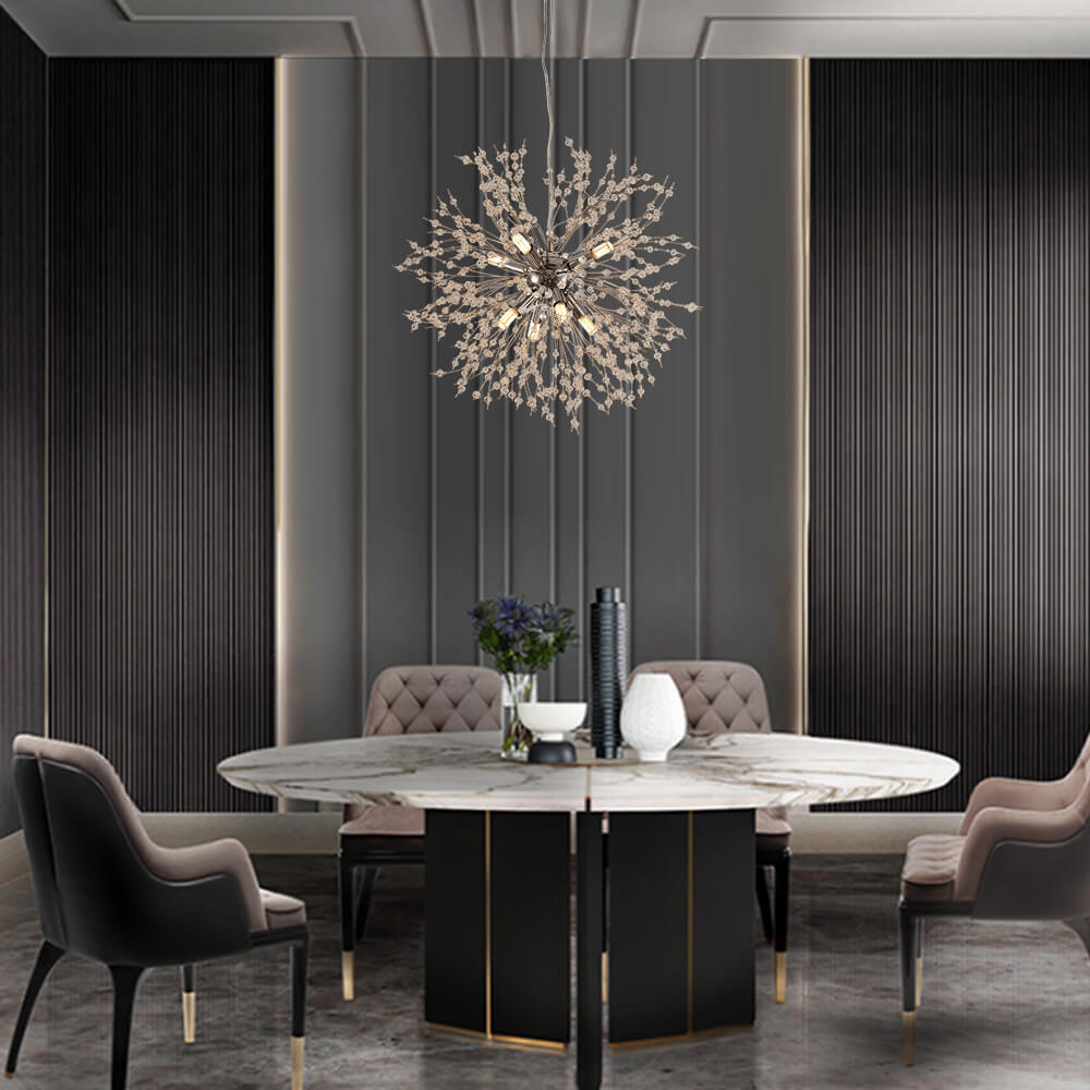 Luxury 8-Light Sputnik Firework Chandelier