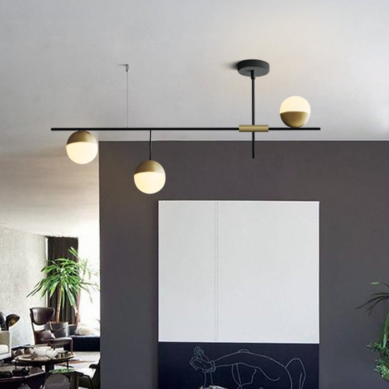 Mid-Century Modern 3-Light Kitchen Island Chandelier