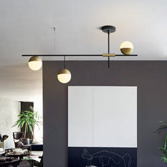 Mid-Century Modern 3-Light Kitchen Island Chandelier