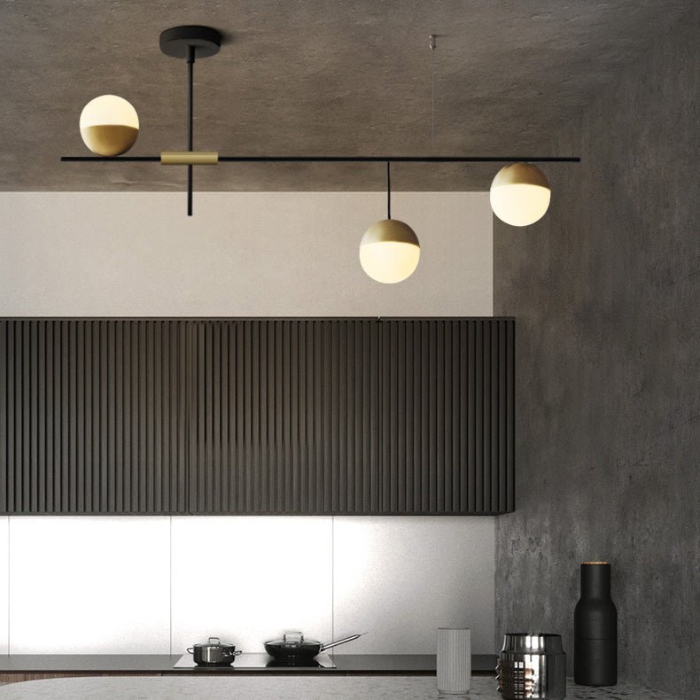 Mid-Century Modern 3-Light Kitchen Island Chandelier