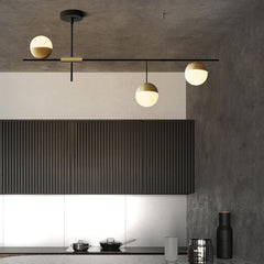 Mid-Century Modern 3-Light Kitchen Island Chandelier