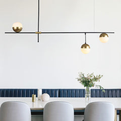 Mid-Century Modern 3-Light Kitchen Island Chandelier