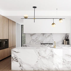 Mid-Century Modern 3-Light Kitchen Island Chandelier