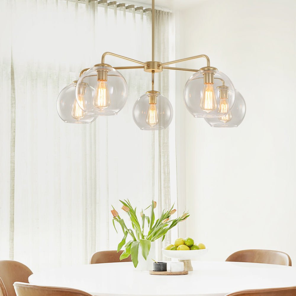 Mid-Century Modern Classic Blown Glass Bubble Chandelier