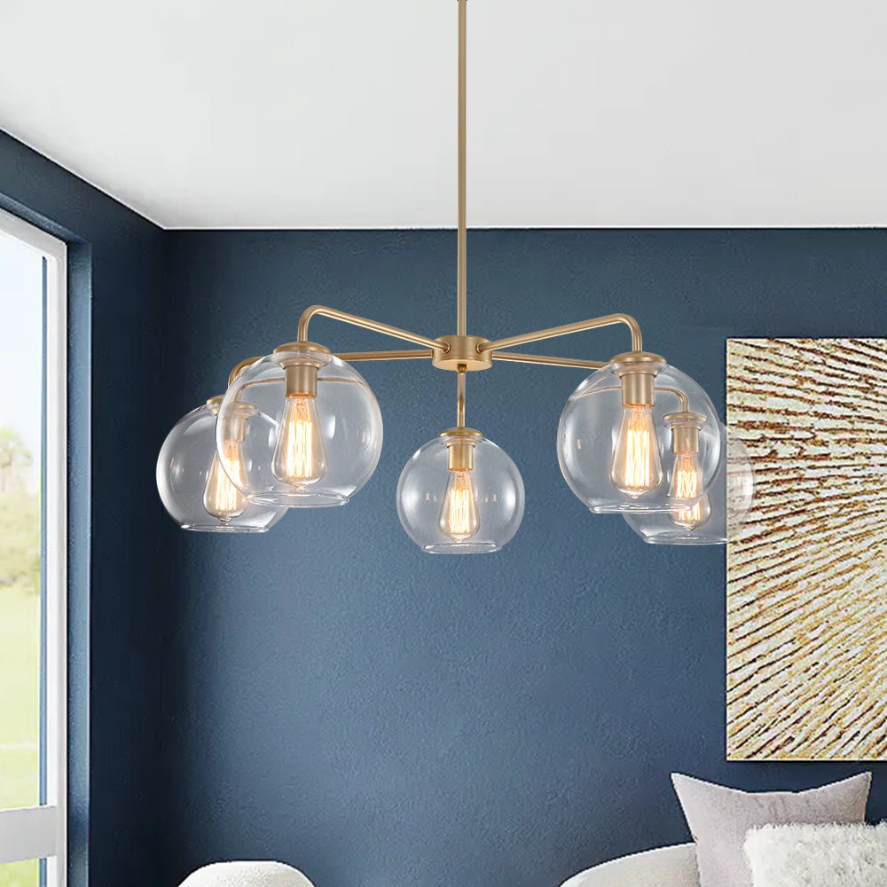 Mid-Century Modern Classic Blown Glass Bubble Chandelier