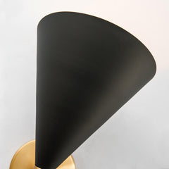 Mid-Century Modern Hourglass Black Mounted Wall Sconce Lighting
