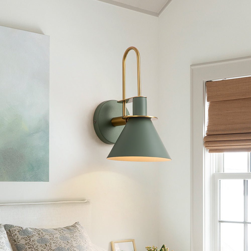 Mid-Century Modern Industrial Look Matte Black Wall Lamp