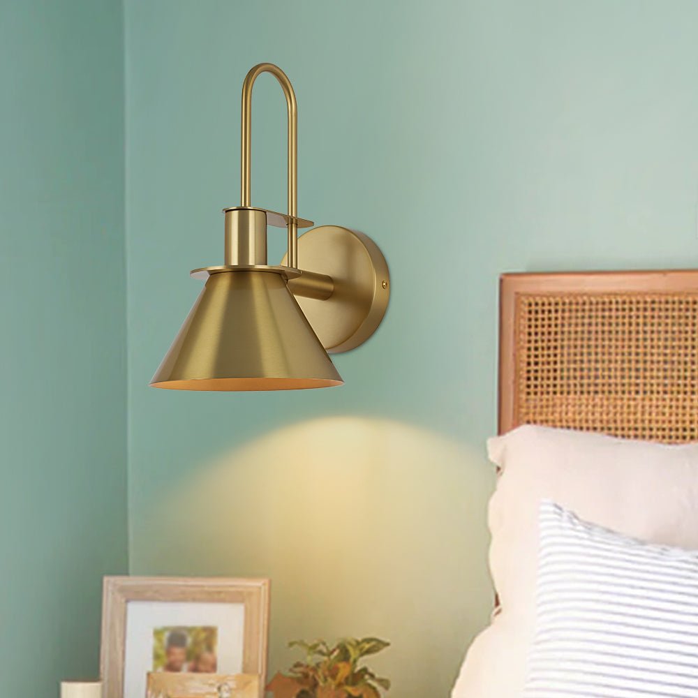 Mid-Century Modern Industrial Look Matte Black Wall Lamp
