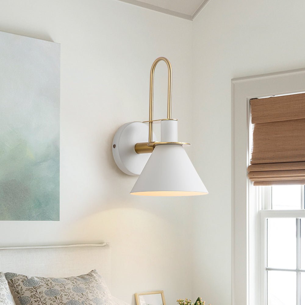 Mid-Century Modern Industrial Look Matte Black Wall Lamp