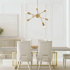 Mid-Century Modern Linear Sputnik Chandelier