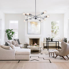 Mid-Century Modern Linear Sputnik Chandelier