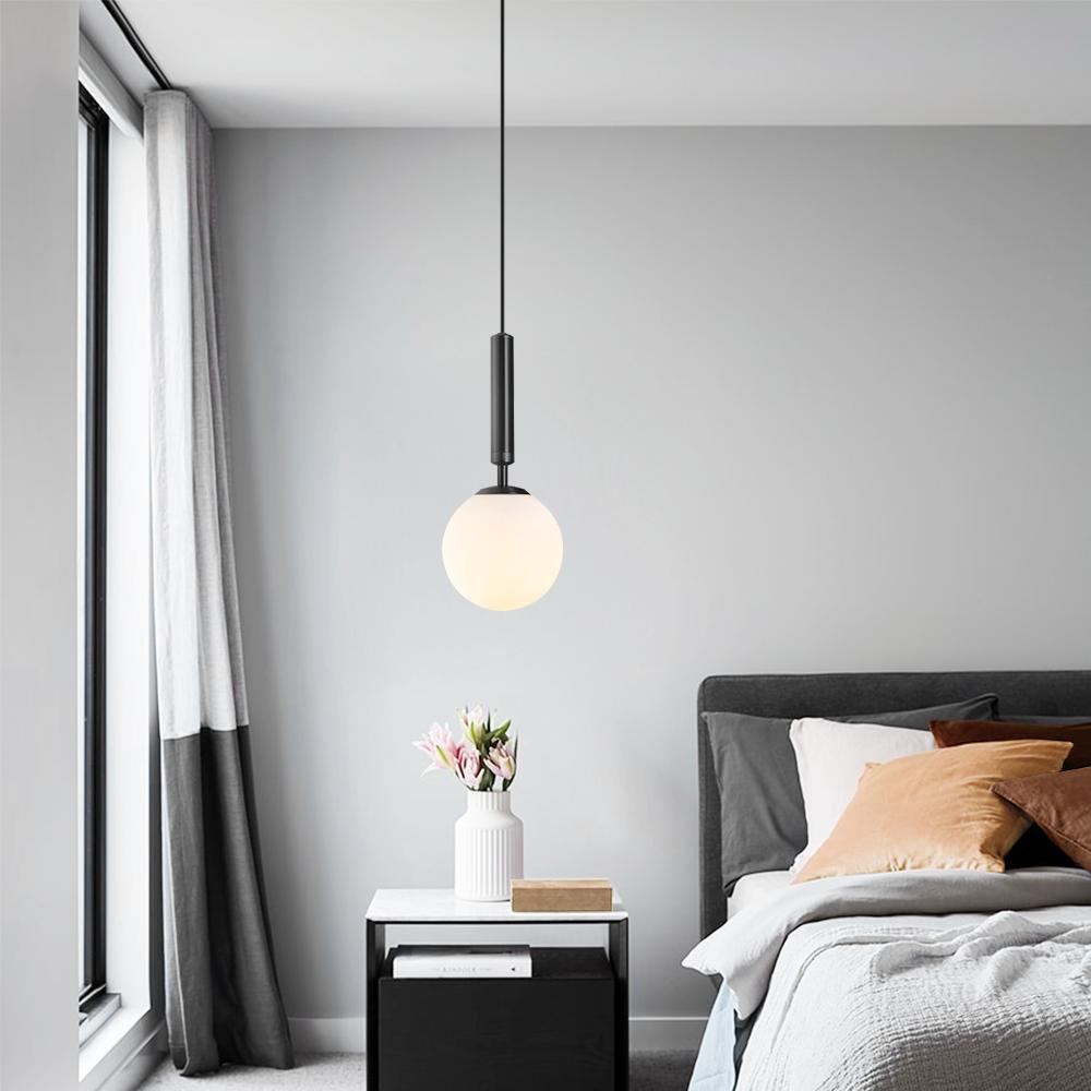 Mini Single Opal Globe Pendant Light