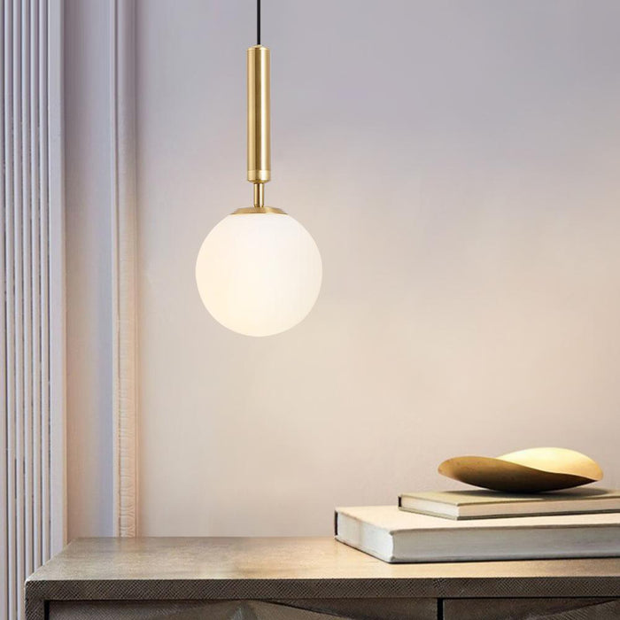 Mini Single Opal Globe Pendant Light