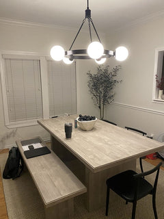 Milk Glass Globes Black Bubble Chandelier