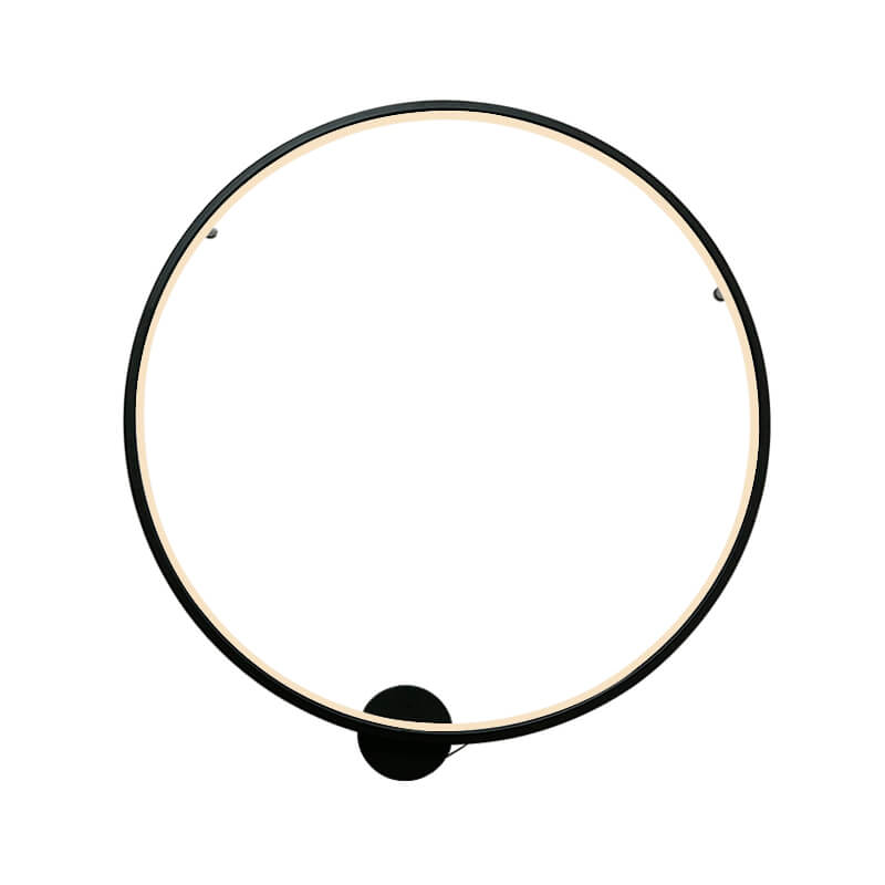 Minimalist Background Black LED Round Mood Wall Sconce