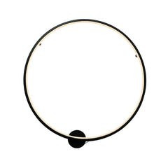 Minimalist Background Black LED Round Mood Wall Sconce