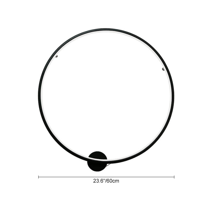 Minimalist Background Black LED Round Mood Wall Sconce