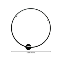 Minimalist Background Black LED Round Mood Wall Sconce