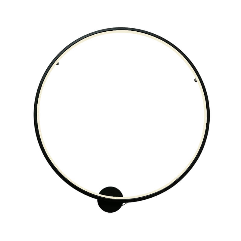 Minimalist Background Black LED Round Mood Wall Sconce