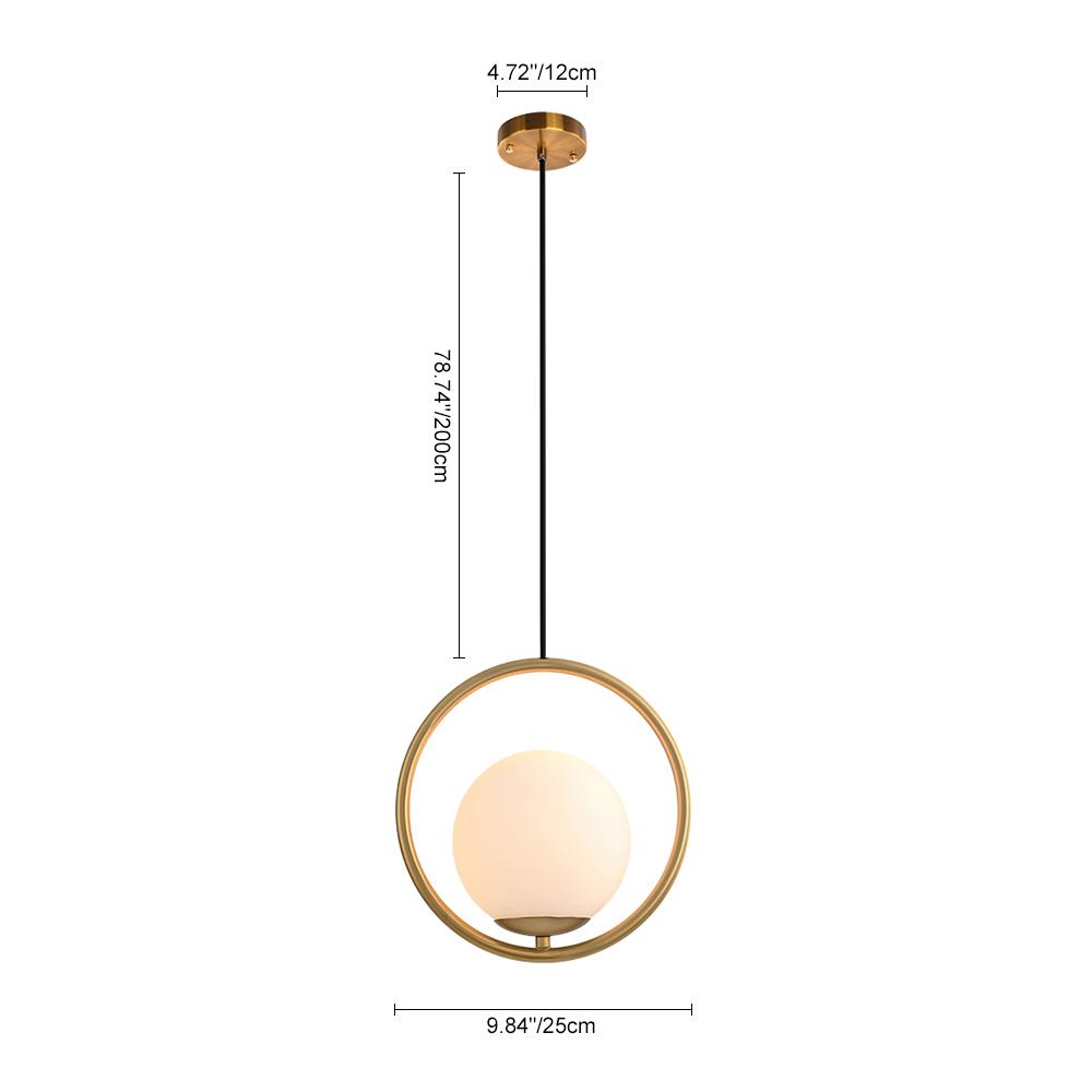 Modern 1-Light Brass Kitchen Pendant Lighting