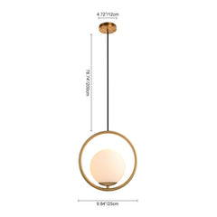 Modern 1-Light Brass Kitchen Pendant Lighting