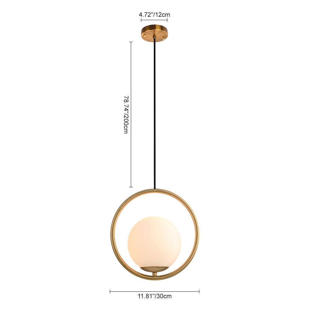 Modern 1-Light Brass Kitchen Pendant Lighting