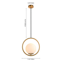 Modern 1-Light Brass Kitchen Pendant Lighting