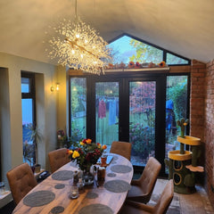 Modern 12-Light Crystal  Linear Chandelier
