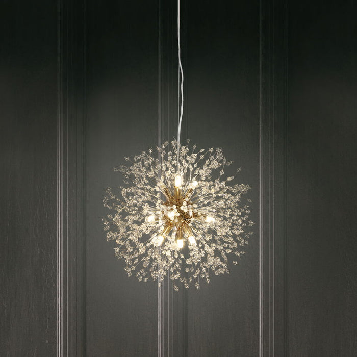 Modern 9-Light Sputnik Chandelier