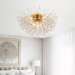 Modern Beaded Sputnik Flush Mount Ceiling Light