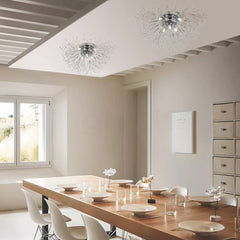 Modern Beaded Sputnik Flush Mount Ceiling Light