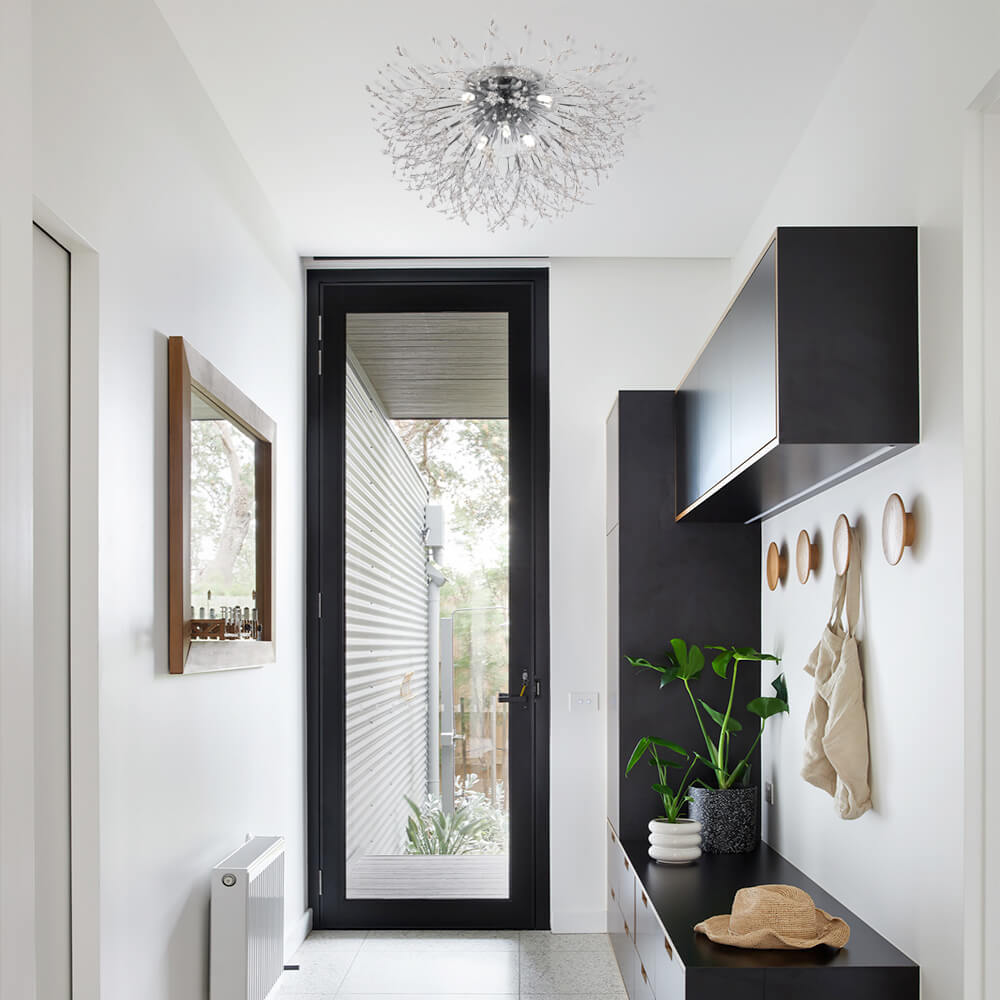 Modern Beaded Sputnik Flush Mount Ceiling Light