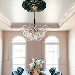Modern Bubble Glass Chandelier / Semi Flush Mount
