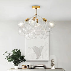 Modern Bubble Glass Chandelier / Semi Flush Mount