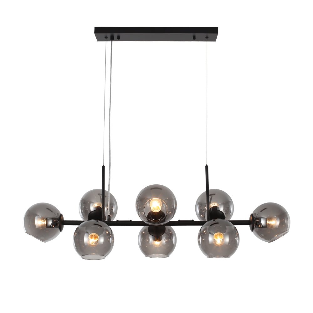 Modern Clear Glass Globe Kitchen Island Chandelier