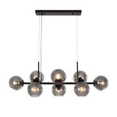 Modern Clear Glass Globe Kitchen Island Chandelier