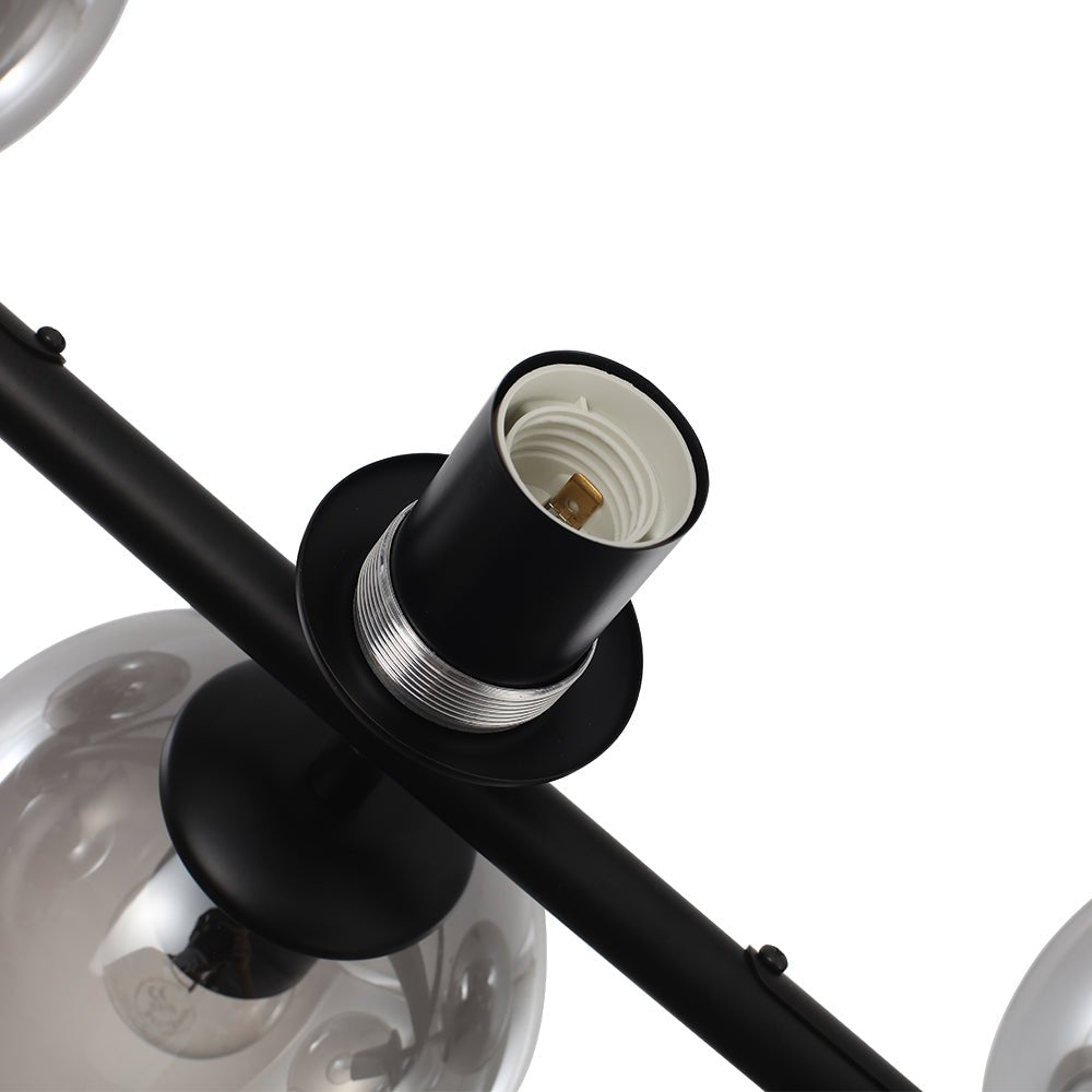 Modern Clear Glass Globe Kitchen Island Chandelier