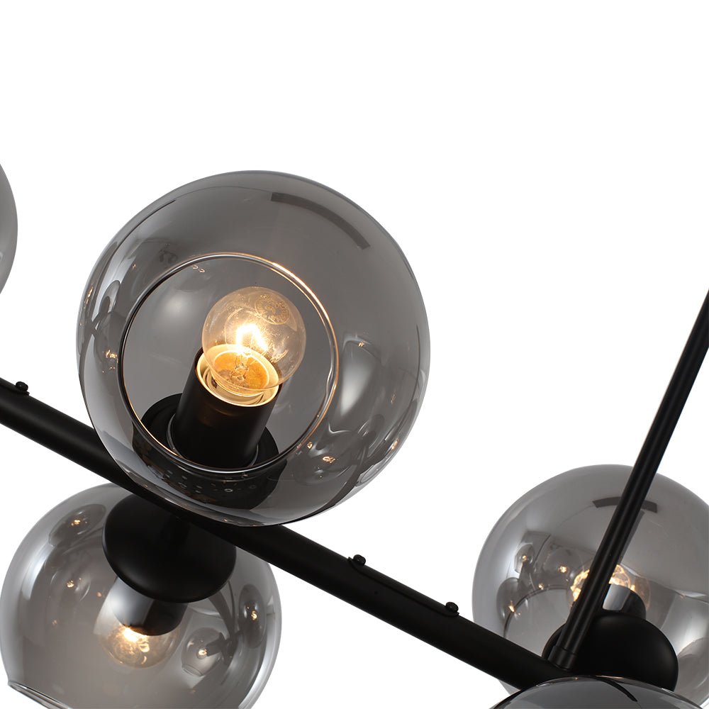 Modern Clear Glass Globe Kitchen Island Chandelier