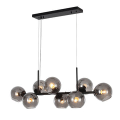 Modern Clear Glass Globe Kitchen Island Chandelier