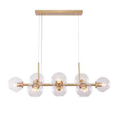 Modern Clear Glass Globe Kitchen Island Chandelier