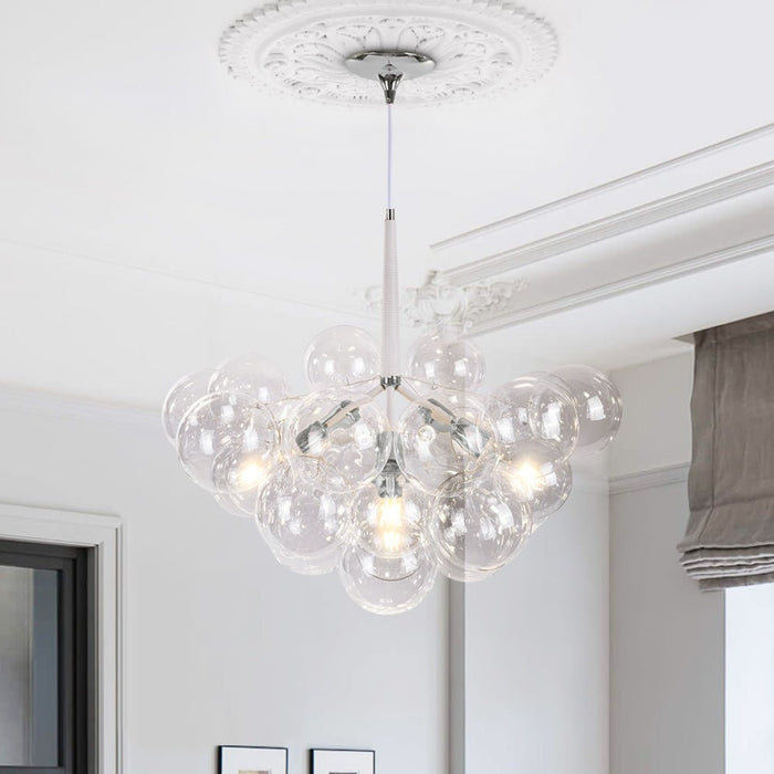 Modern Cluster Bubble Glass Chandelier