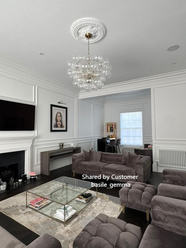 Modern Cluster Glass Globe Bubble Chandelier