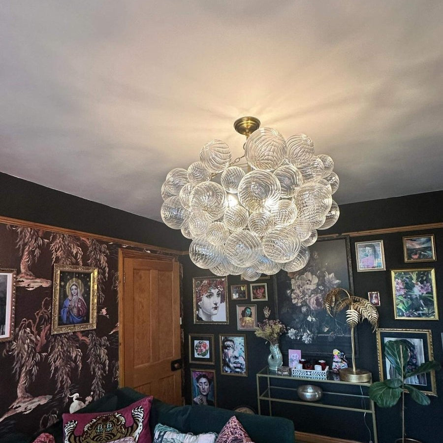 Modern Cluster Glass Globe Bubble Chandelier