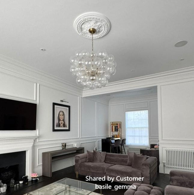 Modern Cluster Glass Globe Bubble Chandelier